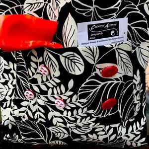 Handmade Cotton Tote Bag In Black and White